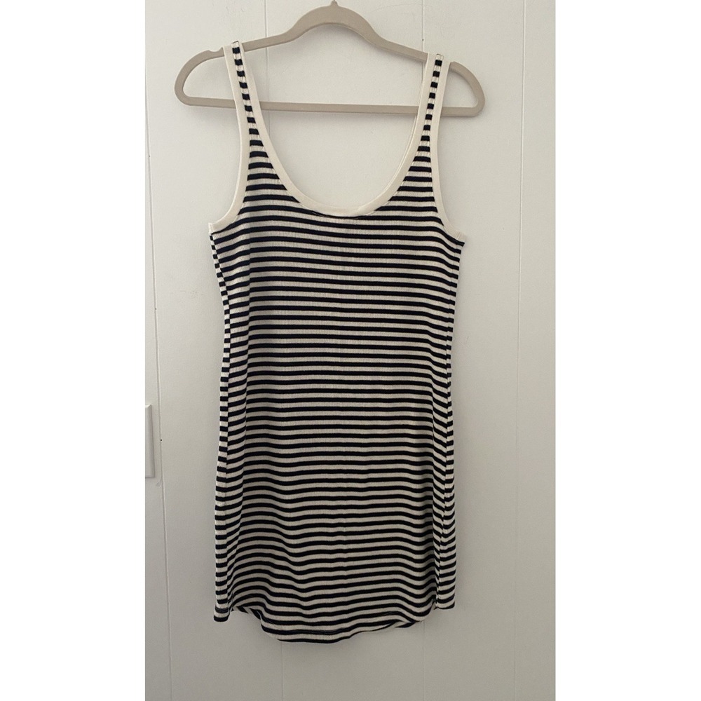 Victoria's Secret Striped Henley Sleep‎ Dress Black & White with Gold Sz Small - Picture 4 of 5